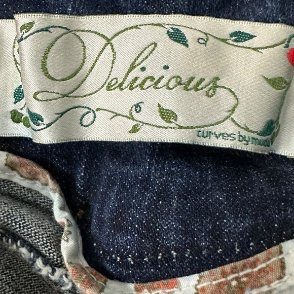 Vintage Y2K 90s Delicious By Mudd Studded Low Rise Flare Jeans Size 9 Lace Up - Picture 9 of 14